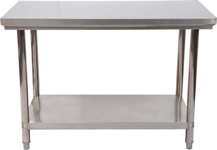 Produktbild Wiltec Edelstahl Arbeitstisch Edelstahltisch mit Ablage für Gastro 100x60x85cm