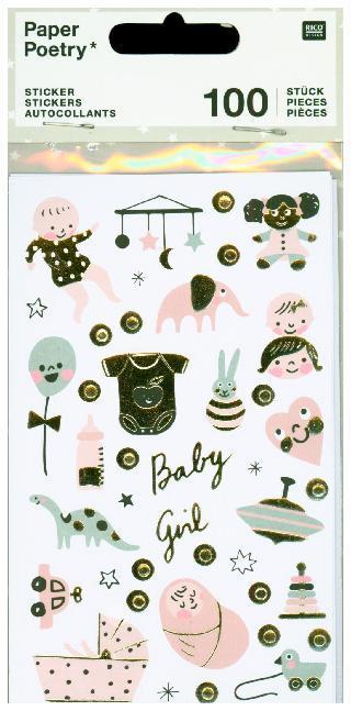 Actual product image Rico Design Sticker, baby, girl.99001.77.46