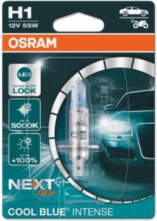 Actual product image Osram 4062172395403 Halogen bulb COOL BLUE® INTENSE H1 55 W 12 V (H1)