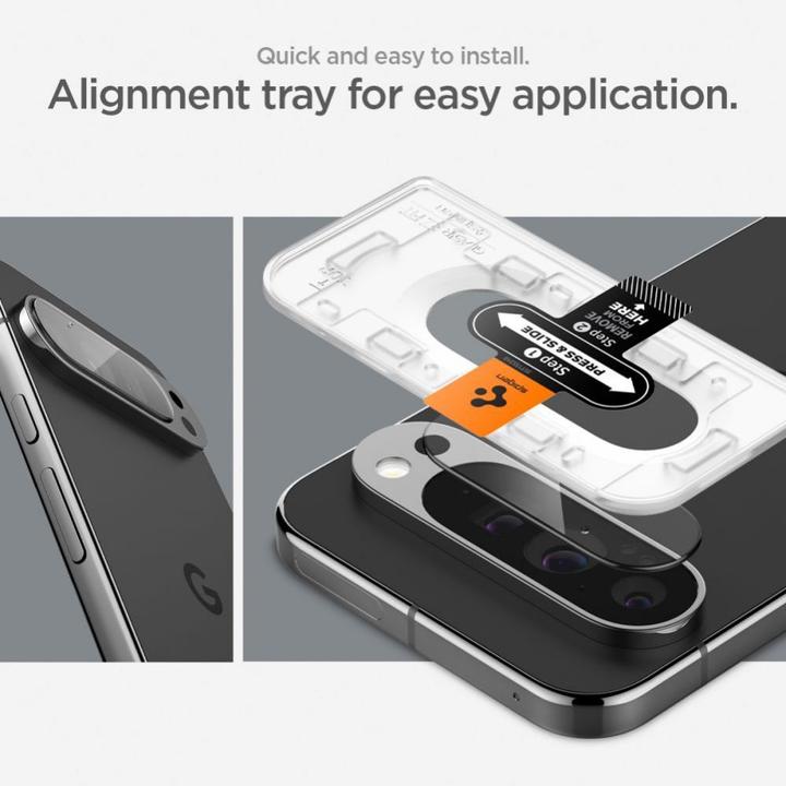 Image du produit Spigen EZ Fit Protecteur de caméra en verre trempé Google Pixel 9 Pro 2-Pack (2 pièce(s), Google Pixel 9 Pro)