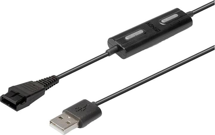 Produktbild Lindy USB-Headset-Adapter Typ A auf Schnellkupplung Zur Verwendung mit Headsets der Marke Jabra, Typ QD