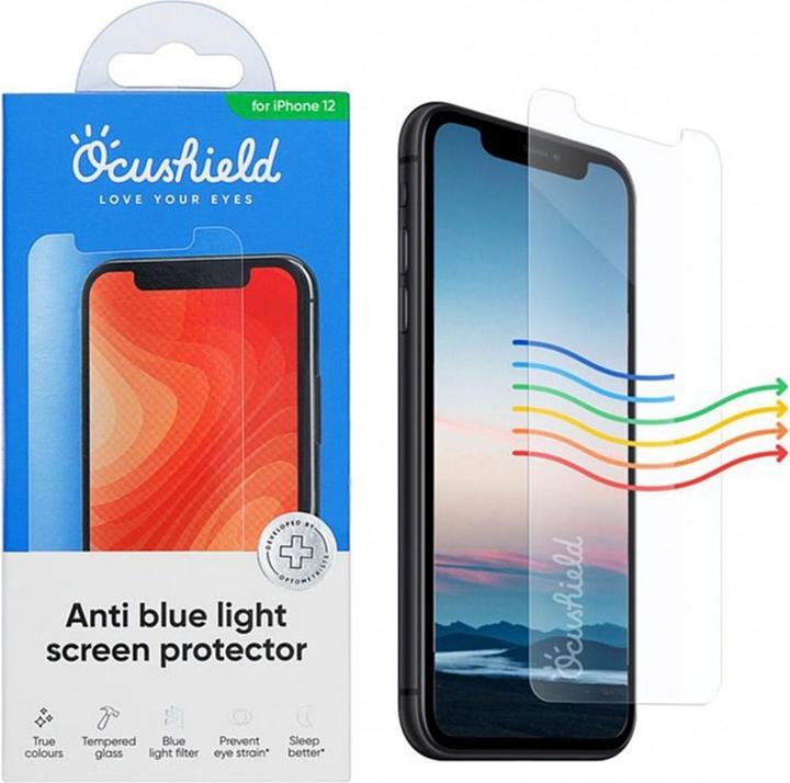 Actual product image Ocushield Anti Blue Light Screen Protector (1 Piece, Apple iPhone 12 Pro Max)