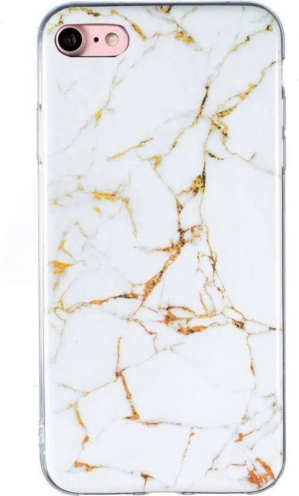 Cover-Discount iPhone SE / 8 / 7 - Custodia in gomma siliconica in marmo bianco (Apple iPhone 8, Apple iPhone 7)