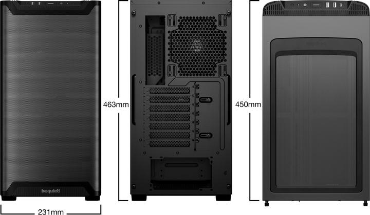 Actual product image be quiet! Pure Base 501 (mATX, ATX, Mini-ITX)