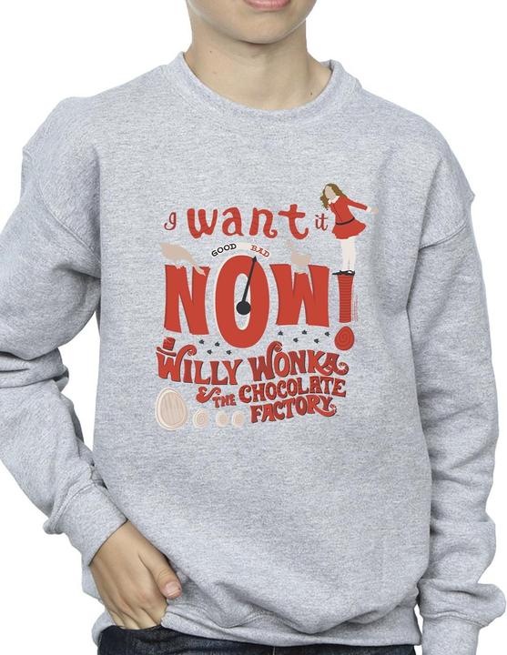 Produktbild Willy Wonka & the Chocolate Factory Verruca Salt I Want It Now Sweatshirt Jungen (140, 146)