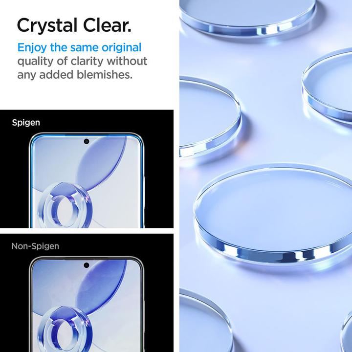 Actual product image Spigen Glas.TR Sam S24 S921 "EZ FIT" 2szt. szkło hartowane AGL07440 (2 Piece, Samsung Galaxy S24)