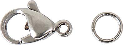 Immagine prodotto Rico Moschettone con occhiello, acciaio inox 12 mm, 2 pezzi, acciaio inox