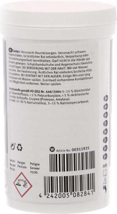 Valori nutrizionali e ingredienti Siemens Detergente per lavatrice