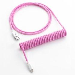 Produktbild CableMod Classic Coiled Keyboard Cable USB-C zu USB Typ A, Strawberry Cream (1.50 m, USB 2.0)