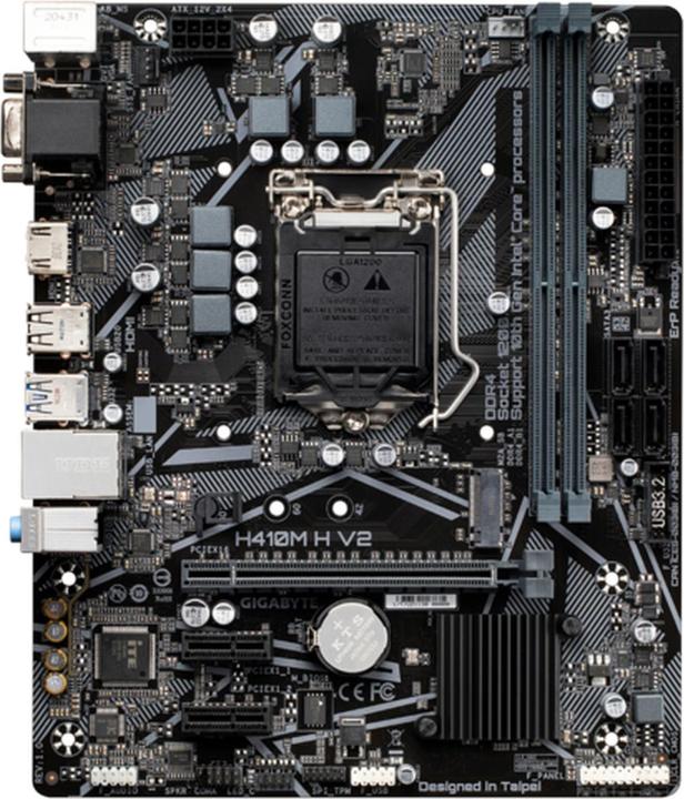 Image du produit Gigabyte H410M H V2 (LGA 1200, Intel H410, mATX)