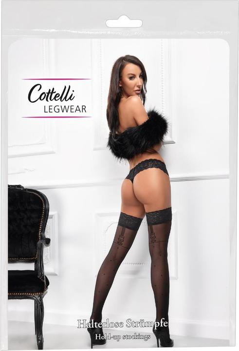 Actual product image Cottelli Collection Halterless Stockings (2)