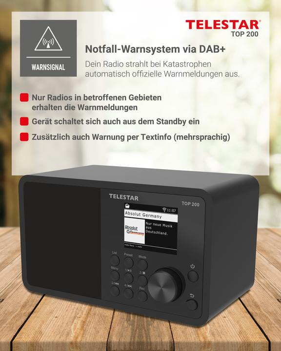 Actual product image Telestar Top 200 (Web radio, DAB+, FM, Wi-Fi, Bluetooth)