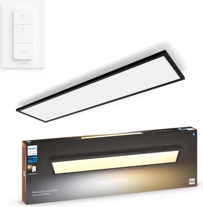 Image du produit Philips Hue White Amb. Aurelle lampe de pan 120x30cm noir (3750 lm)