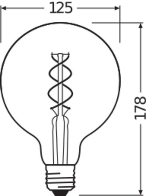 Actual product image Osram LED Vintage (E27, 5 W, 250 lm, 1 x, G)