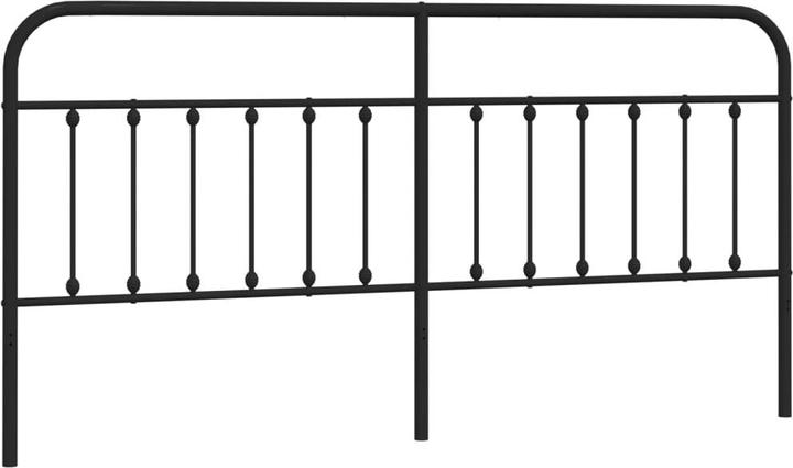 Actual product image VidaXL Kopfteil Metall Schwarz 200 cm, Farbe: Schwarz, Material (206 x 3 x 100 cm)