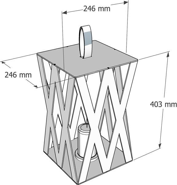 Actual product image Ezeis UZEA lantern XX Price for 1 piece (300 lm, IP54)