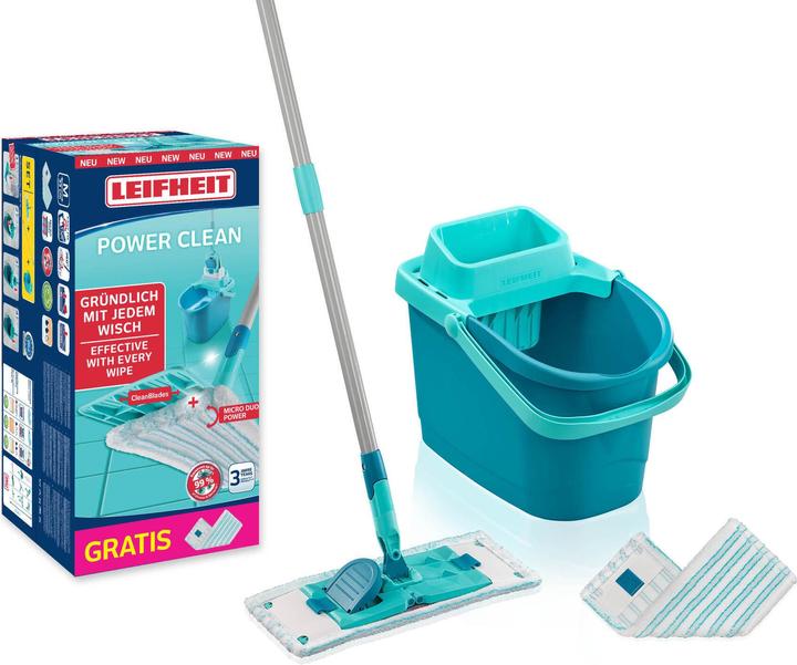 Produktbild Leifheit Set POWER CLEAN M mit 2x Ersatzbezug micro duo (2 Stk.)