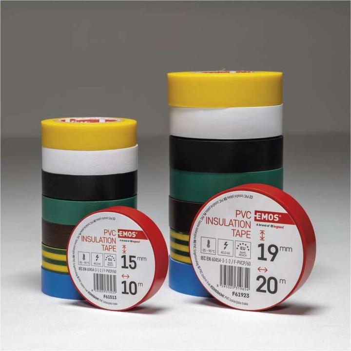 Produktbild Emos Isolierband PVC 15mm/10m Schwarz, 10 Stk. (15 mm)