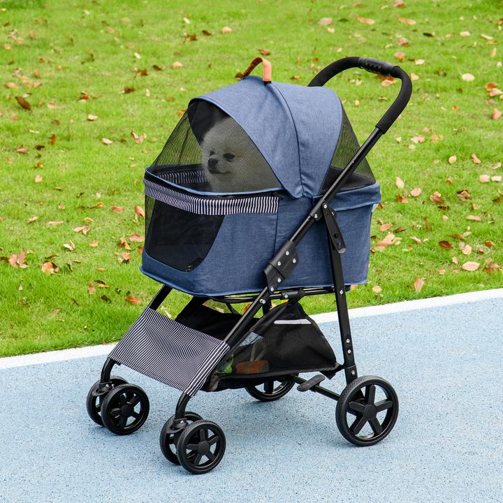 Produktbild PawHut Hunde-Buggy für kleine Hunde (Hund, Faltbar, Reflektoren)