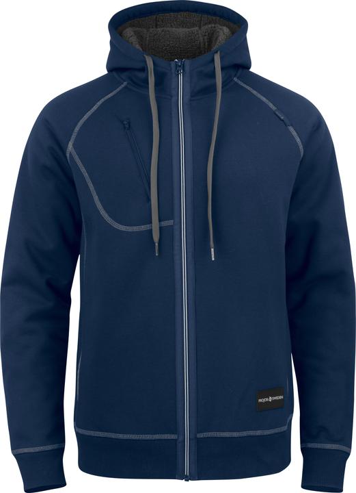 Projob Dickere Kapuzen Sweatshirt Jacke mit Kontrastnähten