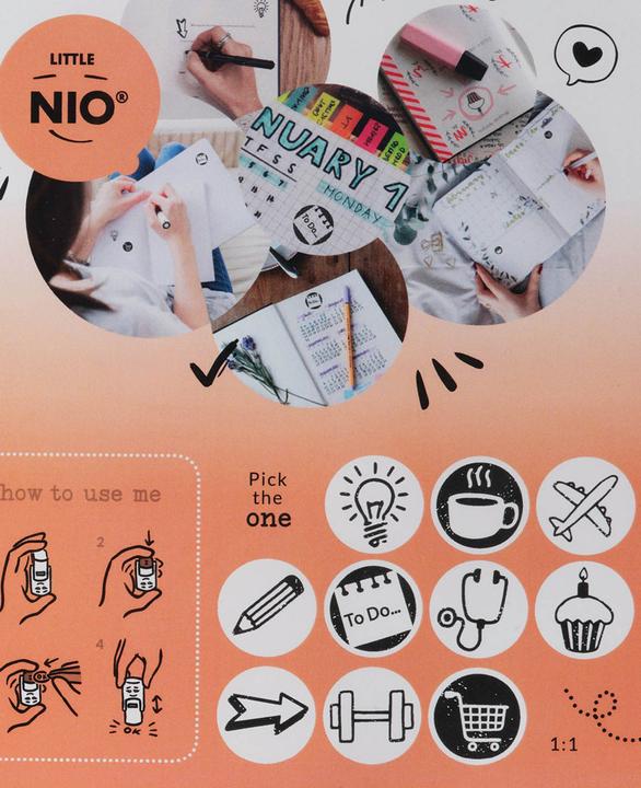 Produktbild Colop Stempel Little NIO Set Bullet Journal