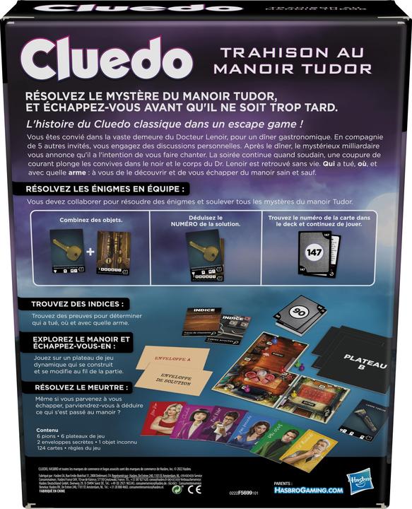 Produktbild Hasbro Gaming Cluedo: Trahison au Manoir Tudor (Französisch)