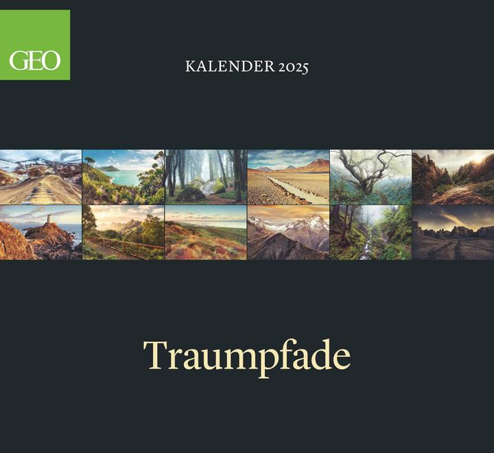 Produktbild Neumann GEO Klassiker: Traumpfade Wandkalender 2025 - Beeindruckender Kalender für Wander- und (Harter Einband, Deutsch)