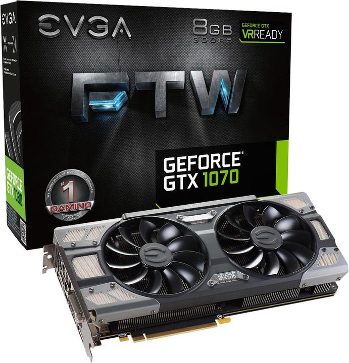 Produktbild EVGA GeForce GTX 1070 FTW Gaming (8 GB)