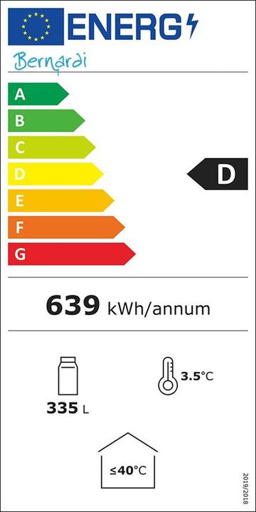 Etichetta energetica Kibernetik Frigorifero per bevande FSP (250 l)