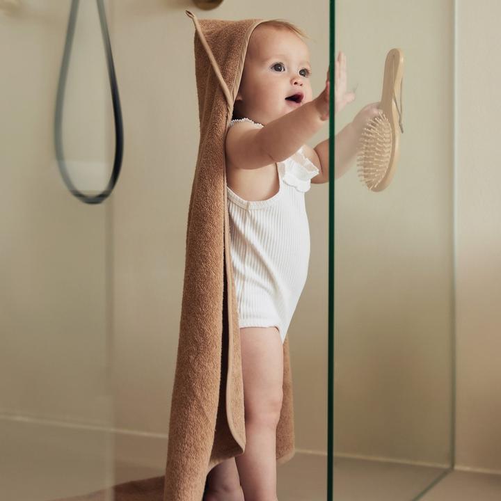 Actual product image Jollein Terry Biscuit baby hooded towel 75 x 75 cm
