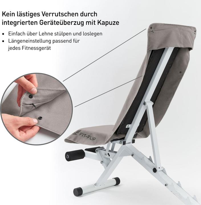 Image du produit Fit-Flip Fitnesshandtuch Mikrofaser mit Reissverschlusstasche 130x48cm (130 x 48 cm)