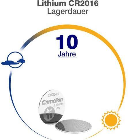 Produktbild Camelion CR2016-BP1 - Einwegbatterie - CR2016 - Lithium - 3 V - 1 Stück(e) - 55 x 3 x 190 (1 Stk., CR2016, 75 mAh)