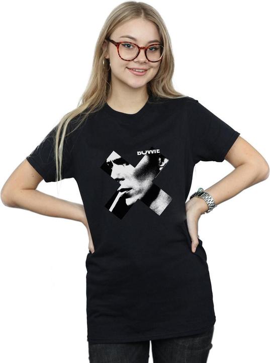 Produktbild David Bowie Cross Smoke Boyfriend Fit TShirt (XL)