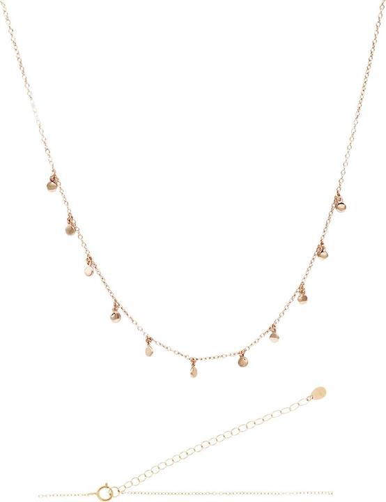 Immagine prodotto Leyda Collana Plaquettes (Argento 925, placcato oro 750 / oro 18 K, 31 - 38 cm)