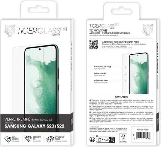 Produktbild Tiger Glas-Folie Kratzfest (1 Stück, Samsung Galaxy S22+, Samsung Galaxy S23)