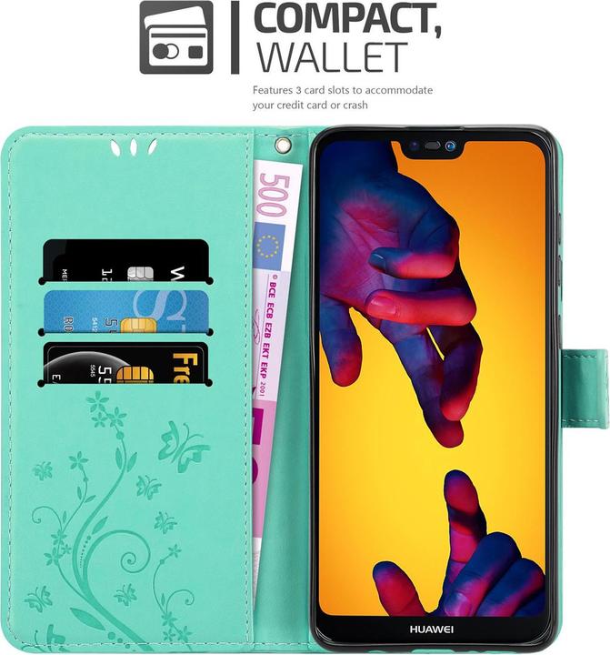 Actual product image Cadorabo Flower Book cover (Huawei Nova 3E)