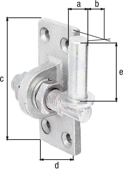 Produktbild GAH Kloben zum Anschrauben 16x45mm galvanisch gelb verzinkt Ausführung verstellbar um 20 mm (Kloben, 6 Stk.)