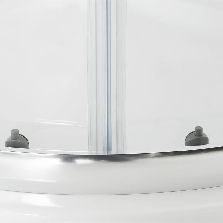 Produktbild Beliani Duschabtrennung aus Temperglas 80 x 80 x 185 cm silber JUKATAN (80 cm, 80 cm, 185 cm)