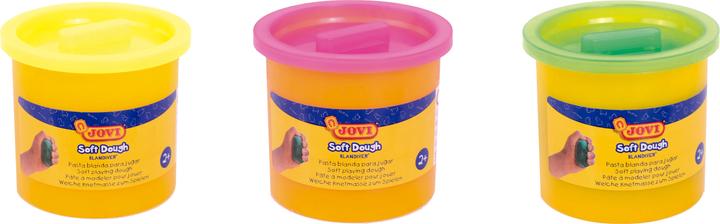 Image du produit Jovi Pâte à modeler Soft Dough Blandiver Neon jaune/rouge/vert UE=3 boîtes