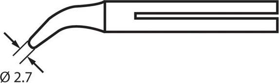 Actual product image Velleman Long-Life Soldering Tip 32N/55N, 60W (Ø3.7mm) (Spare)