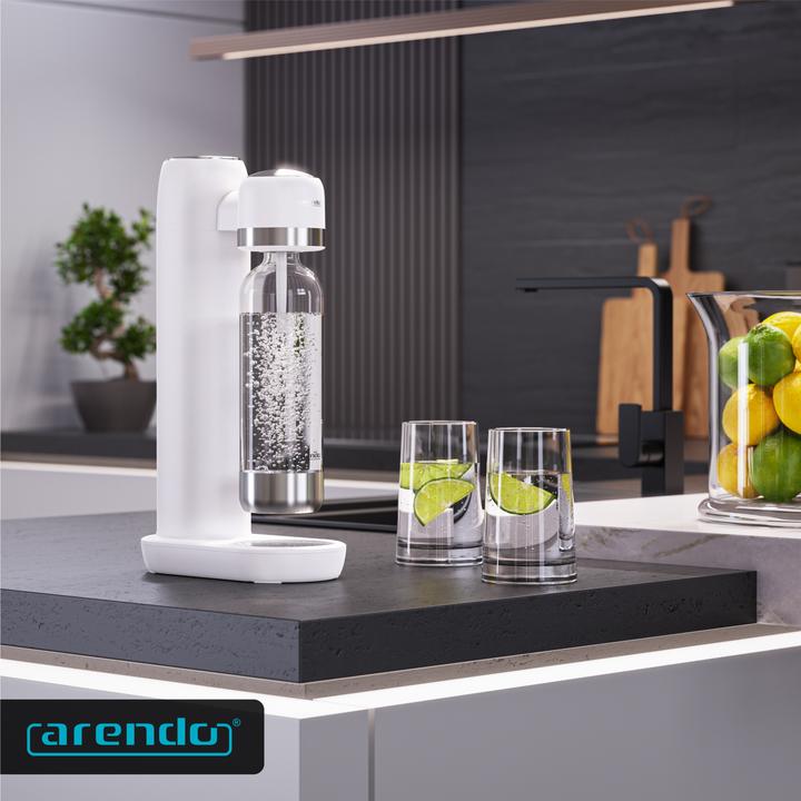 Produktbild Arendo Wassersprudler Soda Streamer + 3x 1000ml Flasche, Soda Maker mit Wasserflaschen für 60l CO2 Zylinder