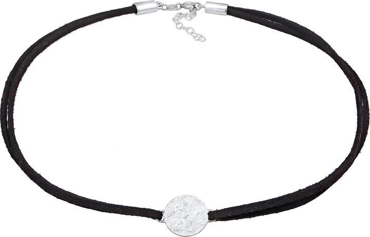 Produktbild Elli Choker, Plättchen, Textil-Kette (Kunstleder, 925er Sterling Silber, No Stein, 36 cm)
