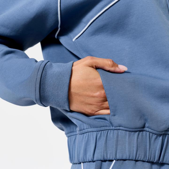 Actual product image Domyos Bomberjacke mit Reissverschluss Damen blau mit weiss (L)
