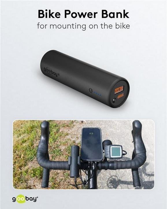 Productafbeelding Goobay Fiets Powerbank (5000 mAh, 18.50 W, 18.50 Wh)