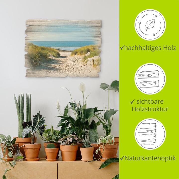 Actual product image Artland Beach with sand dunes and path to the sea T9EX (40 x 30 cm)
