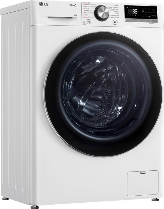 Actual product image LG F2R7S09TSWC Slim 9" front loading washing machine (9 kg, Left)