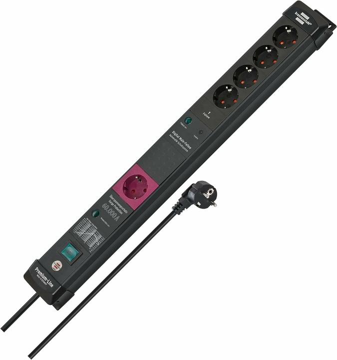 Produktbild Brennenstuhl Premium-Line 5-fach Steckdosenleiste mit Überspannungsschutz 61,0 cm schwarz (5 x, CEE 7/5, 3 m)