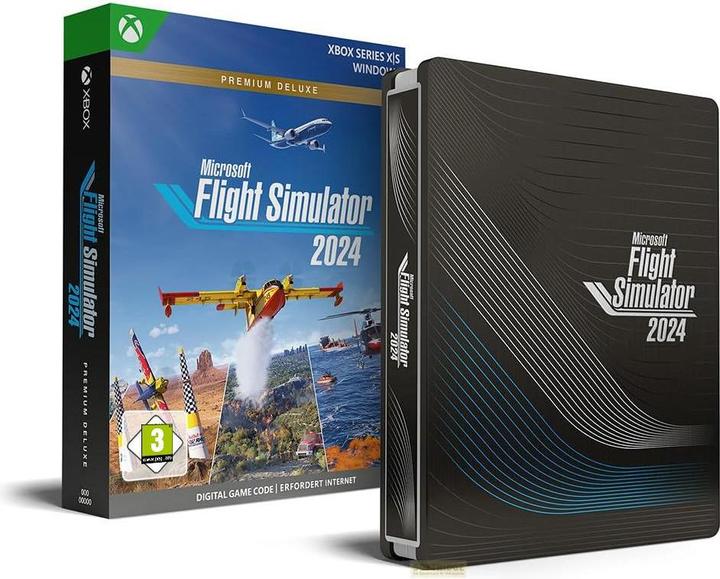 Productafbeelding Microsoft Flight Simulator 2024 - Deluxe Steelbook (Xbox serie S, Windows, Xbox serie X, DE)