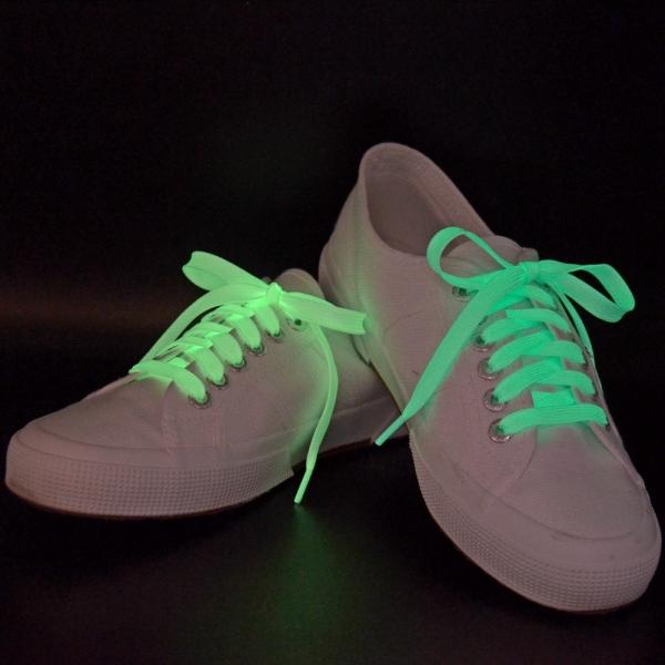 Actual product image Kögler 1 pair of glow-in-the-dark shoelaces, Snakelights, 110cm, assorted colours (110 cm)