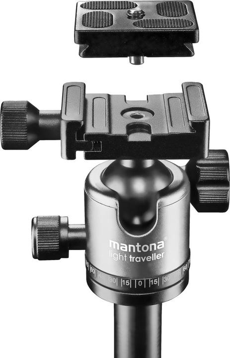 Image du produit mantona light traveller Trépied de voyage noir/gris (Métal)